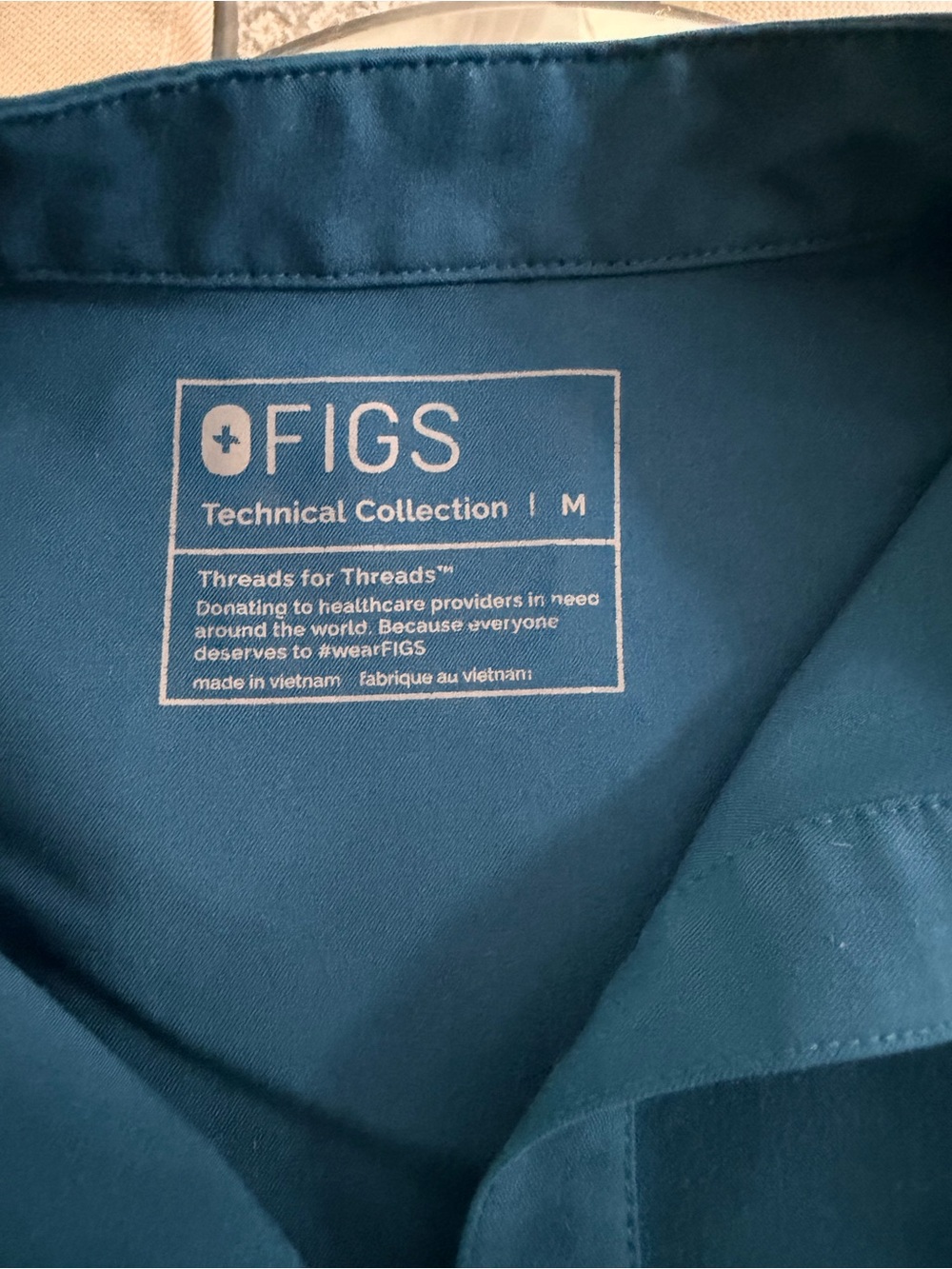 Figs Rafaela Blue Top M - Picture 2 of 2